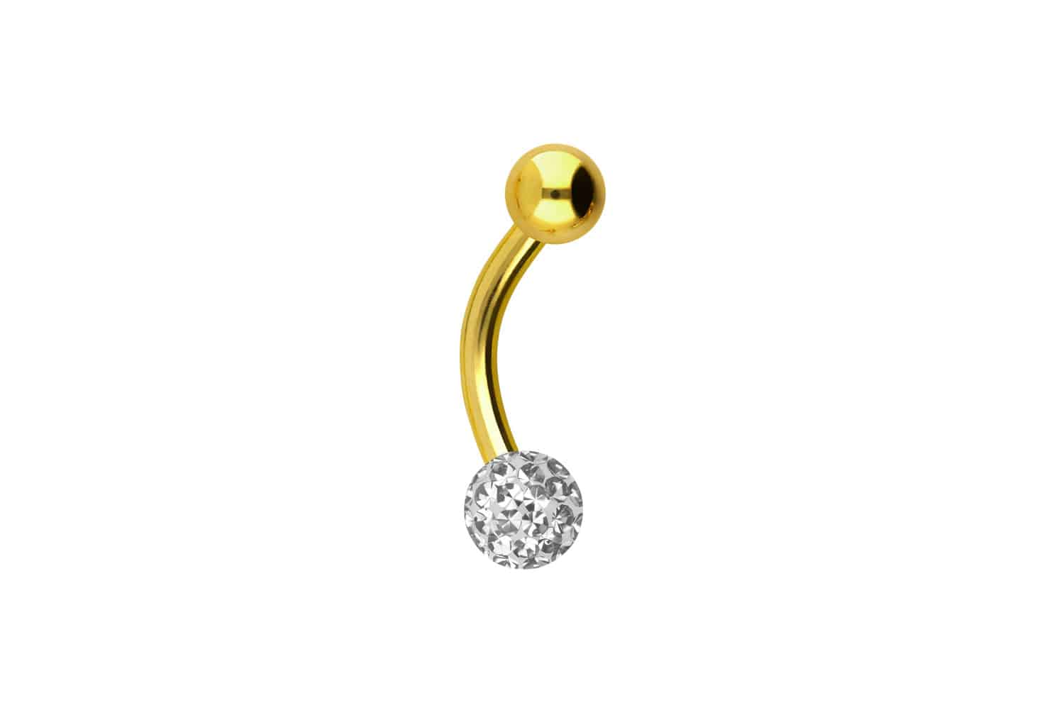 Chirurgenstahl Mini Bananabell Piercing EPOXY- + CHIRURGENSTAHL-KUGEL